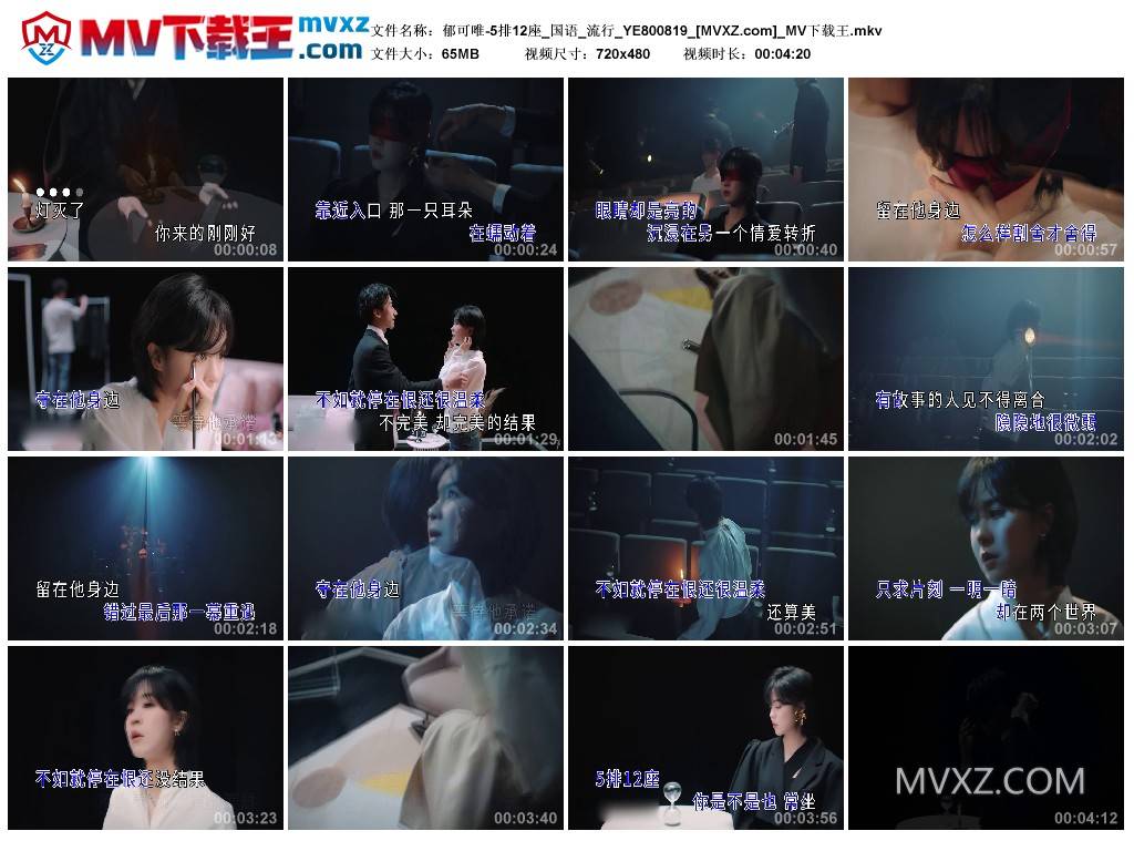 郁可唯-5排12座_国语_流行_YE800819